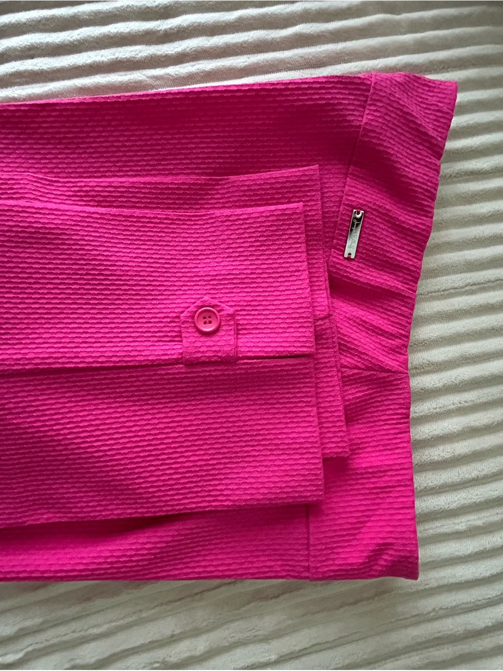 Joseph Ribkoff Hot Pink Textured Straight-Leg Pants